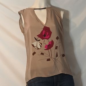AS by DF |💯% SILK TOP | floral | XS | EUC | HP🎊